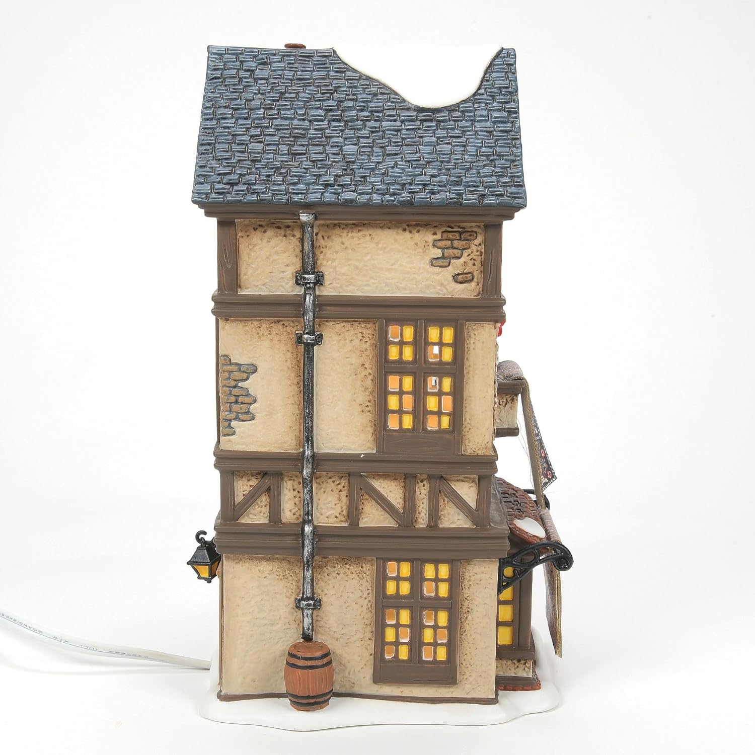 Department 56 Dickens Village Kingsford Rug Merchant Shop Light Up Building, 8.46 Inch, Multicolor