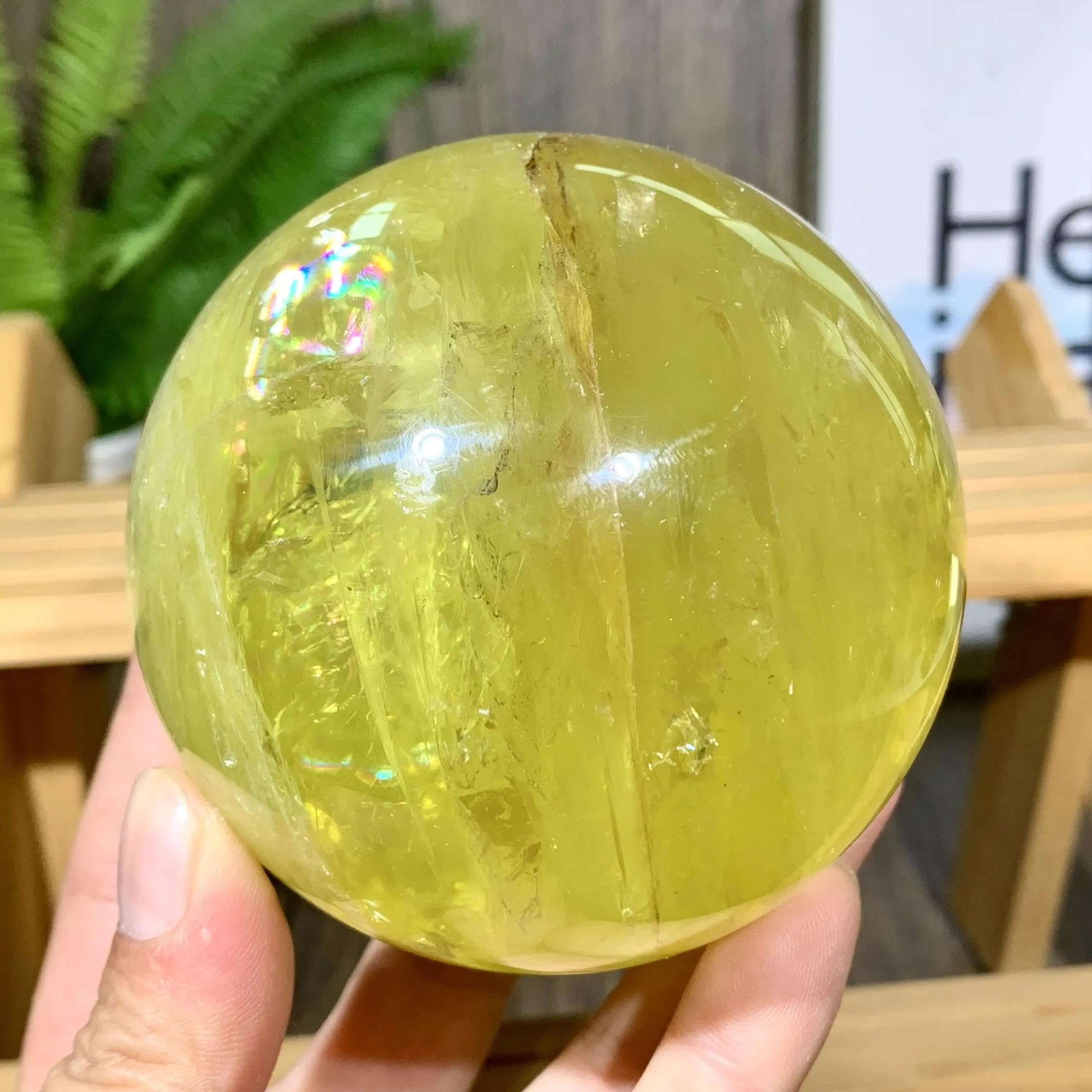 KCDFDVJFBM 1pc 6-7cm Citrine Crystal Ball – Spiritual Sphere for Home Office Decor, Birthday Gifts, Housewarming, 2025