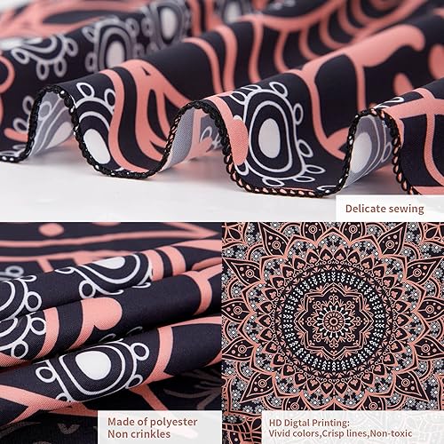 Miniatura 32 de Edeesky Tapiz de mandala blanco dorado para colgar en la pared, medallón psicodélico, tapiz estético indio hippie, arte bohemio, decoración