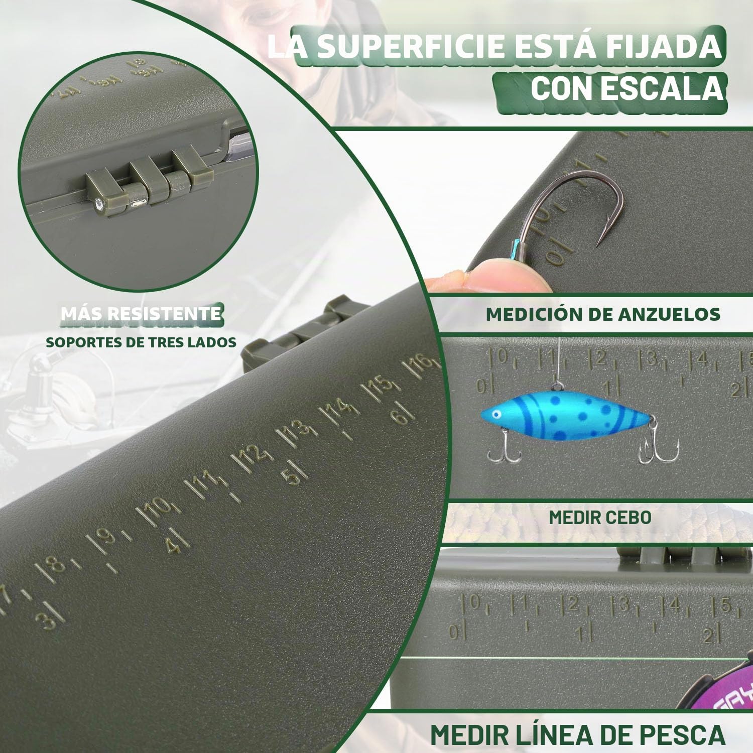 Sougayilang Caja de Aparejos de Pesca de Carpa, Cajas de Almacenamiento de Aparejos de Pesca Organizador de Alimentador Perfecto para Carpa, Organiza Ordenadamente Ganchos y Accesorios-3