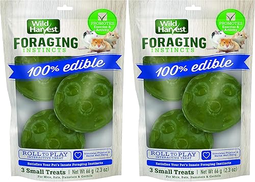 Miniatura 9 de Wild Harvest Foraging Instincts Roll n' Play - Golosina interactiva, 3 unidades, para ratones de mascotas, ratas, hámsters y jerbos