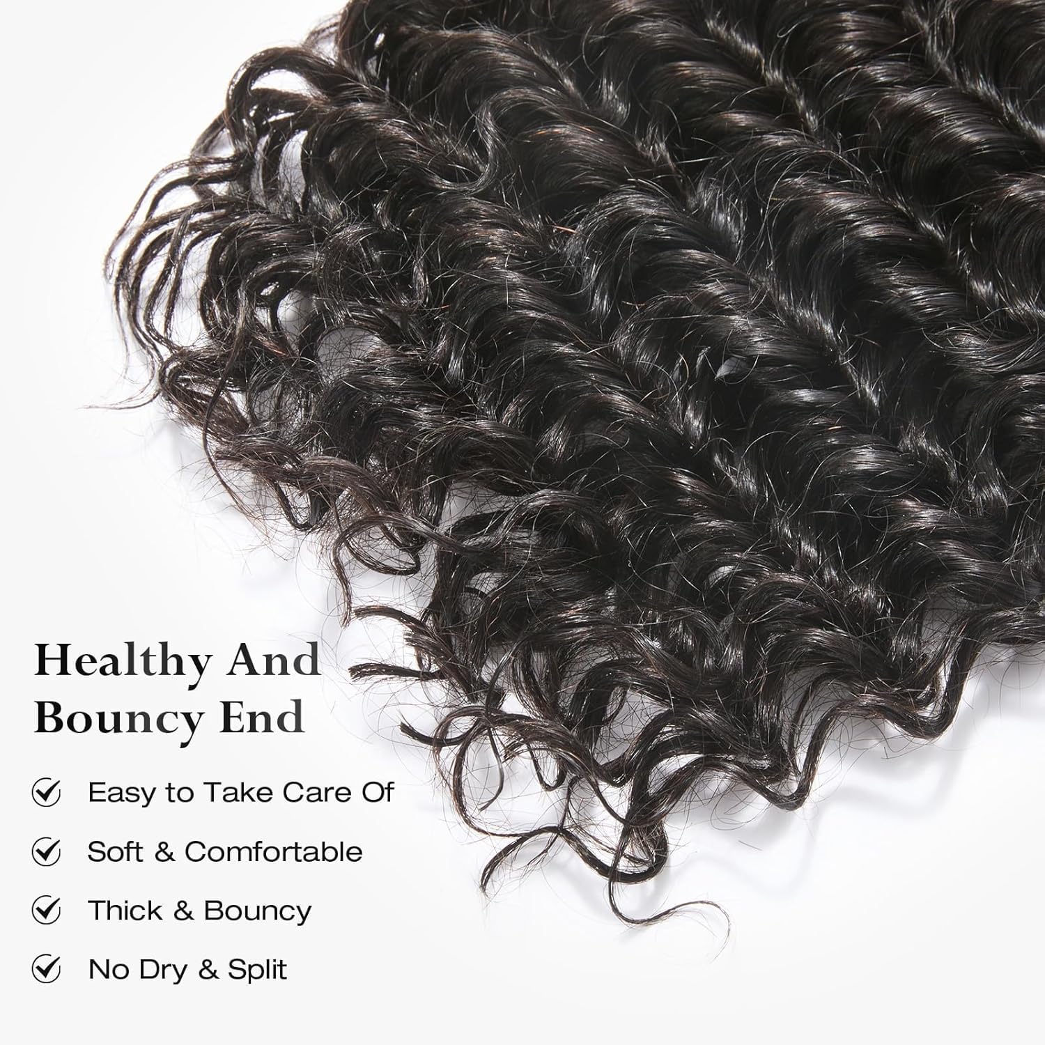 Amazon.com : ASHINE Human Hair Bundles Deep Wave Unprocessed  display picture 2