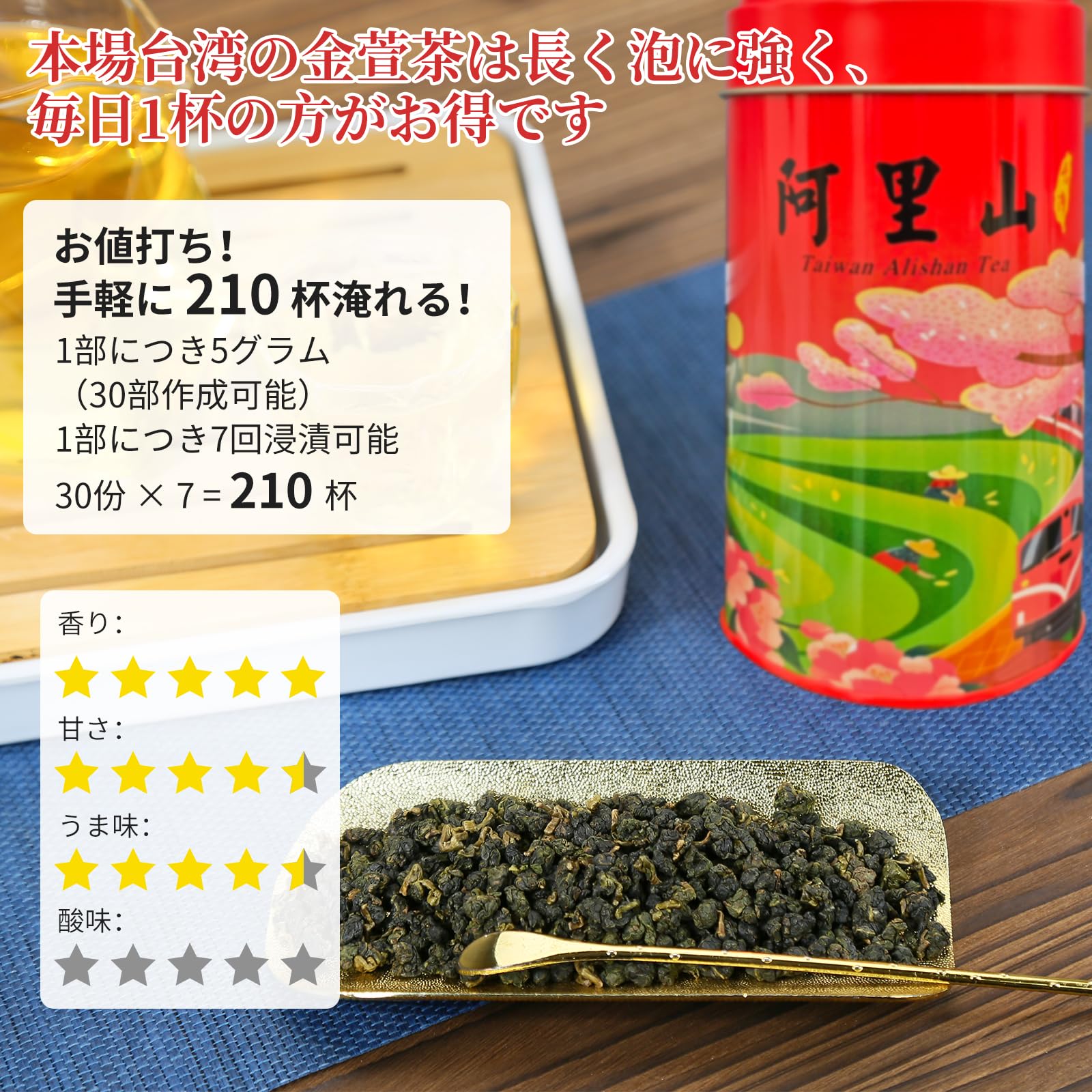 Amazon.co.jp: 煕渓 台湾茶 烏龍茶 阿里山金萱茶 台湾産 特級阿里山