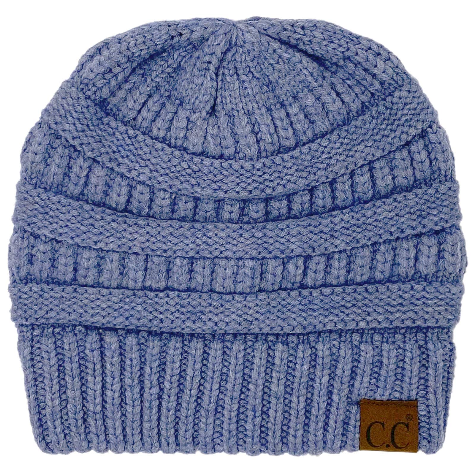 CC Classic Winter Fall Trendy Chunky Stretchy Cable Knit Beanie Hat