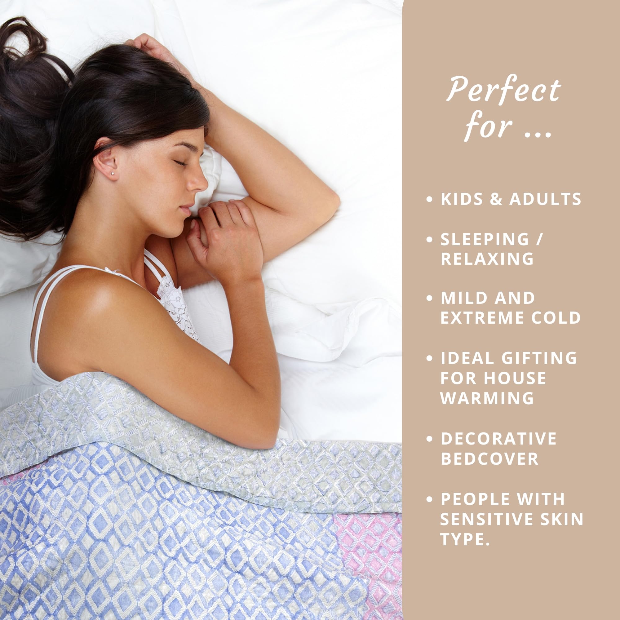Jaipuri Quilt - Handcrafted Indian Comfort -5