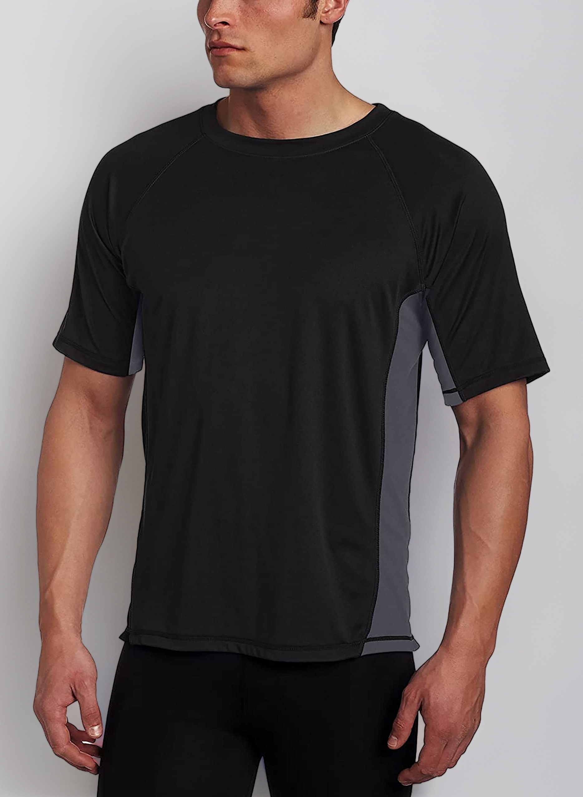 Men's Cb Rashguard UPF 50+ Swim Shirts (Regular & Extended Sizes) Rash Guard Shirt (Pack of 1)