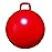 AppleRound Space Hopper Ball with Air Pump: 22in/55cm Diameter for Age 10-13, Kangaroo Bouncer, Hippity Hoppity Hop Ball for Taller Children, Plain Color (Red)