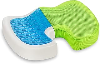 Vitabo - Cojín ortopédico para coxis, con capa de gel para aliviar la presión, alivia el dolor, color verde
