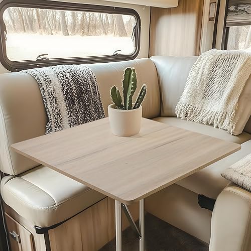 Miniatura 68 de Kaboon Mesa universal de 24 x 24 pulgadas, paquete de 2, solo encimera reversible de melamina, uso doméstico o comercial en interiores, 1 pulgada