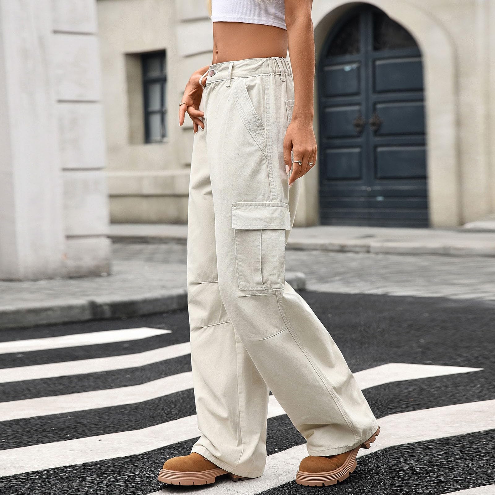 Pantalones Vaqueros Mujer Jeans Pantalón Elasticos Tejanos Rectos Casual Anchos Ropa Ligero Baggy Invierno Primavera Tallas Grandes