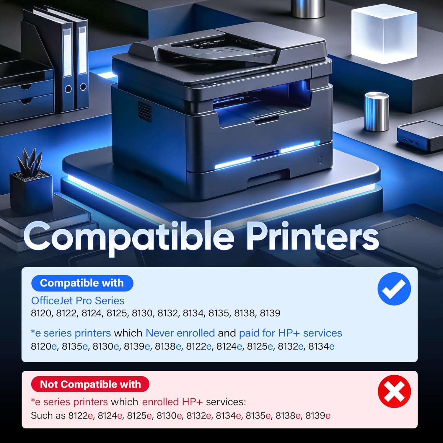 923e Ink Cartridge 4-Pack High Yield with Chip Compatible Replacement for HP 923 923e 923XL Ink Work with OfficeJet Pro 8120 8122e 8123 8130 8133 8135e 8138e 8139e Printers Black Cyan Magenta Yellow