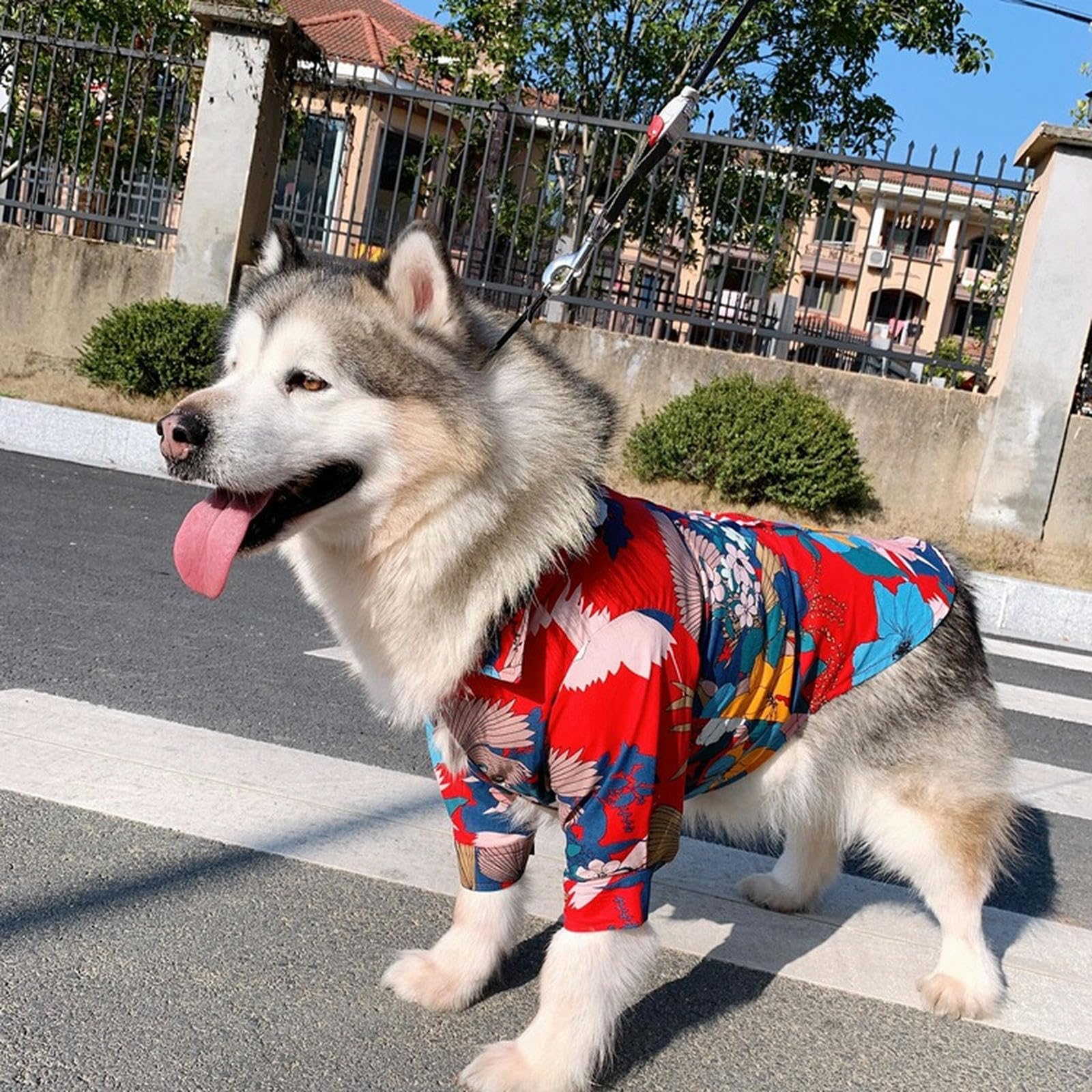 Camisa de Playa para Perro, Ropa de Verano para Perro, Camisetas de algodón para Perro con Estampado Floral, Traje de Vacaciones para Cachorro a la Moda