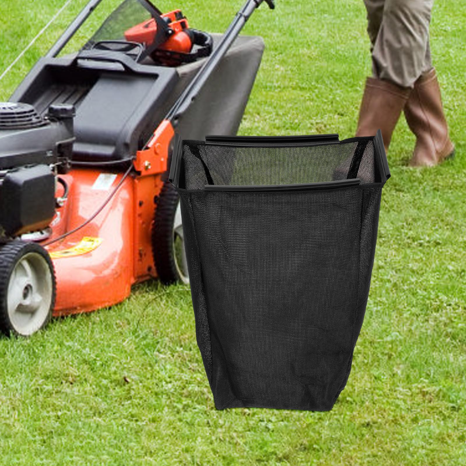 YARNOW Universeller Fangkorb für Rasenmäher aus Robustem Nylon Großer Grassack für Blätter und Gras Langlebig und Vielseitig zum Aufräumen im Garten und Hof
