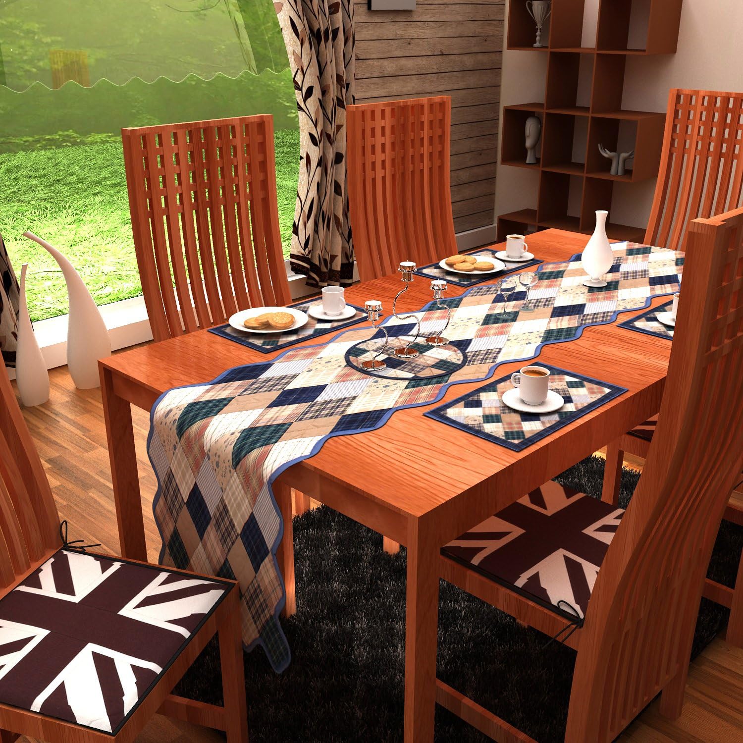 Brands Country Fashion Quilted Table MAT 14"X19" (Pack of SIX) 3732PMV6