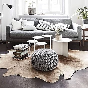 Amazon｜フットスツールオットマンラージラウンドプーフフット