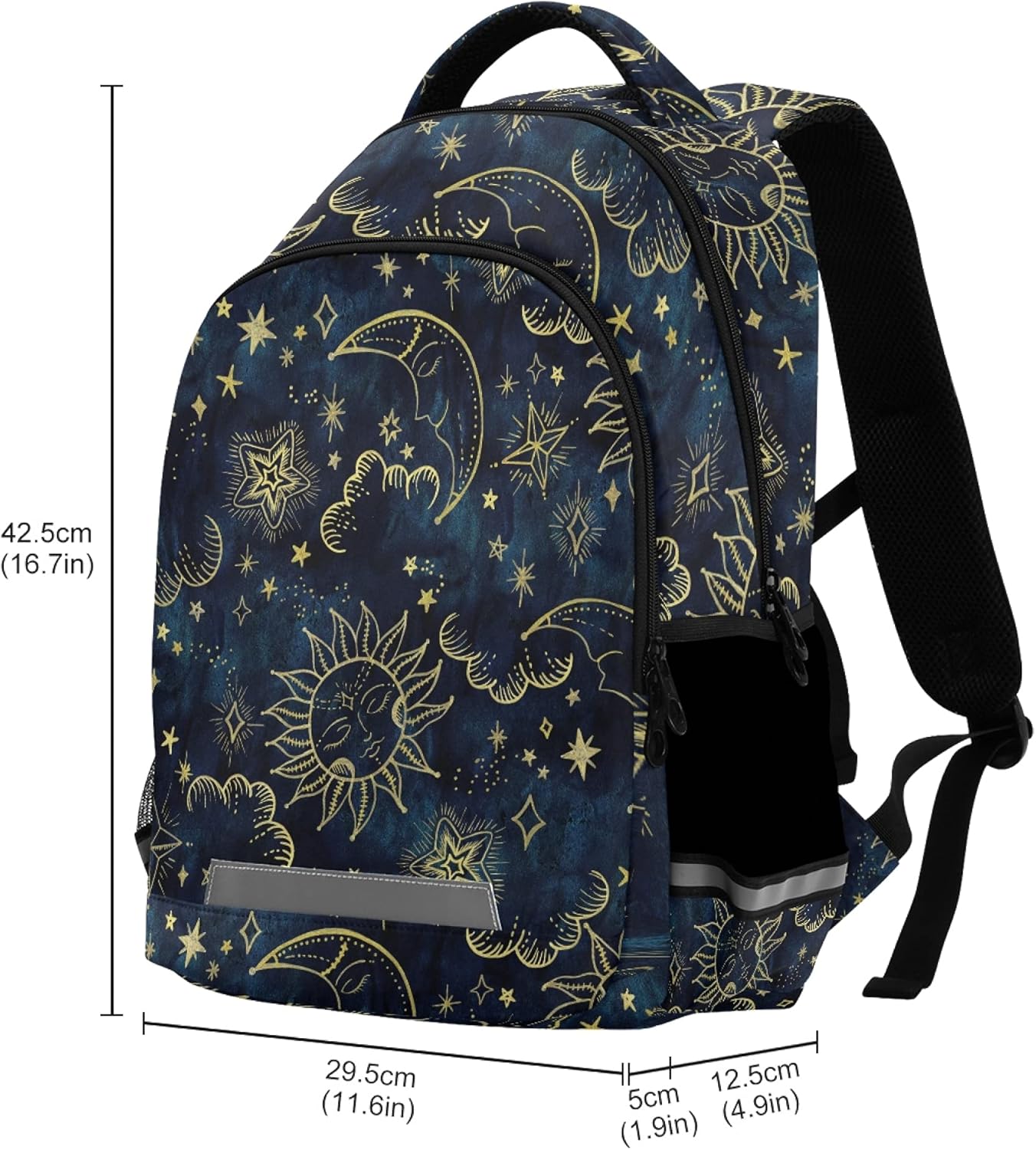 ALAZA Sun Moon Boho Cosmos Astrology Backpack Purse for Women Men Personalized Laptop Notebook Tablet School Bag Stylish Casual Daypack, 13 14 15.6 inch - Image 3