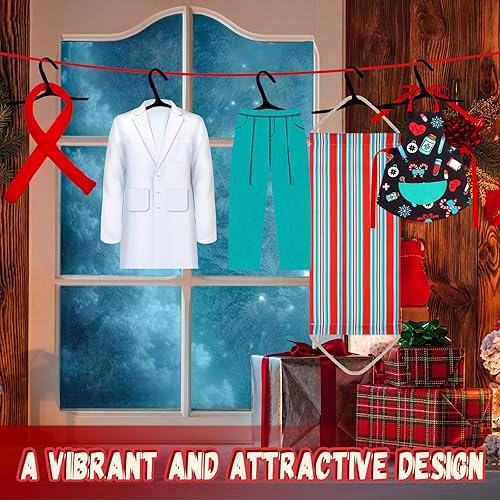 Miniatura 8 de Juego de 13 piezas de accesorios de muñeca elfo de Navidad, ropa de elfo en ropa, dona, traje de dona, bufanda, saco de dormir, suéter, albornoz,