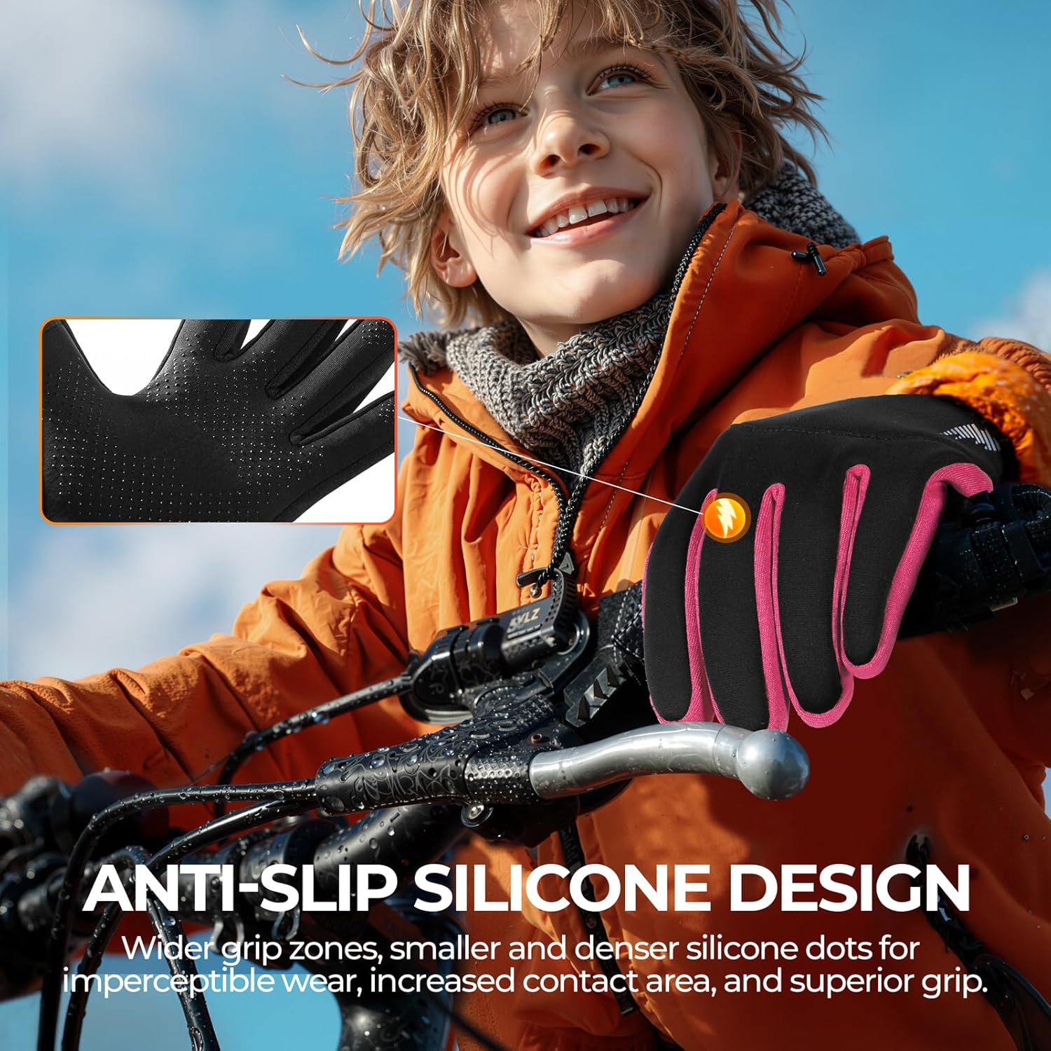 rivmount Kids Warm Winter Gloves Touchscreen Water-Resistant Cycling Running Skiing in Outdoor Cold Weather for Boy Girl