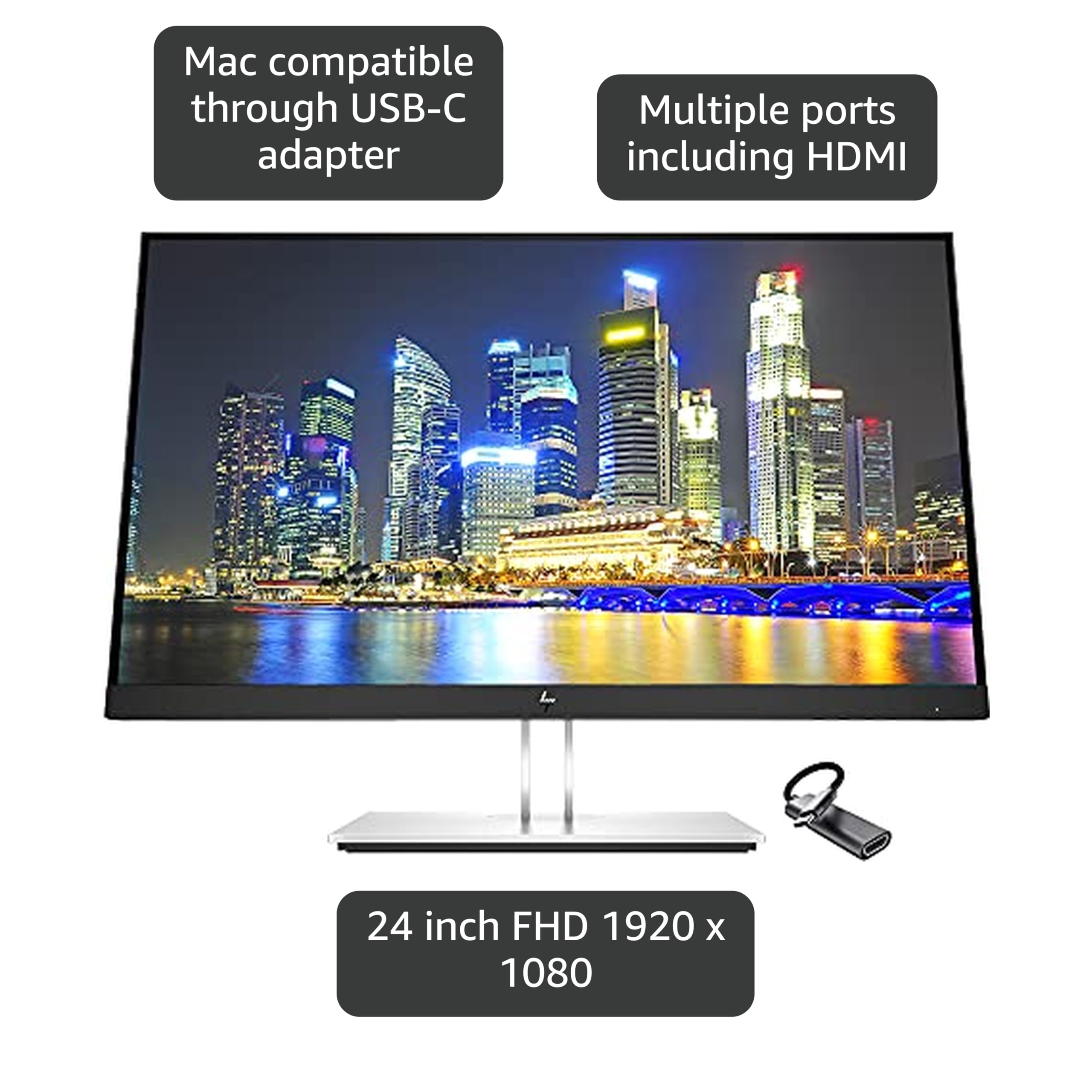 Amazon.com: HP EliteDisplay E24 G4 24 Inch IPS FHD Multi-Device