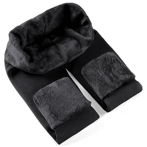ZLLW Winter Warm Fleece Lined Leggings for Women，High Waisted Thick