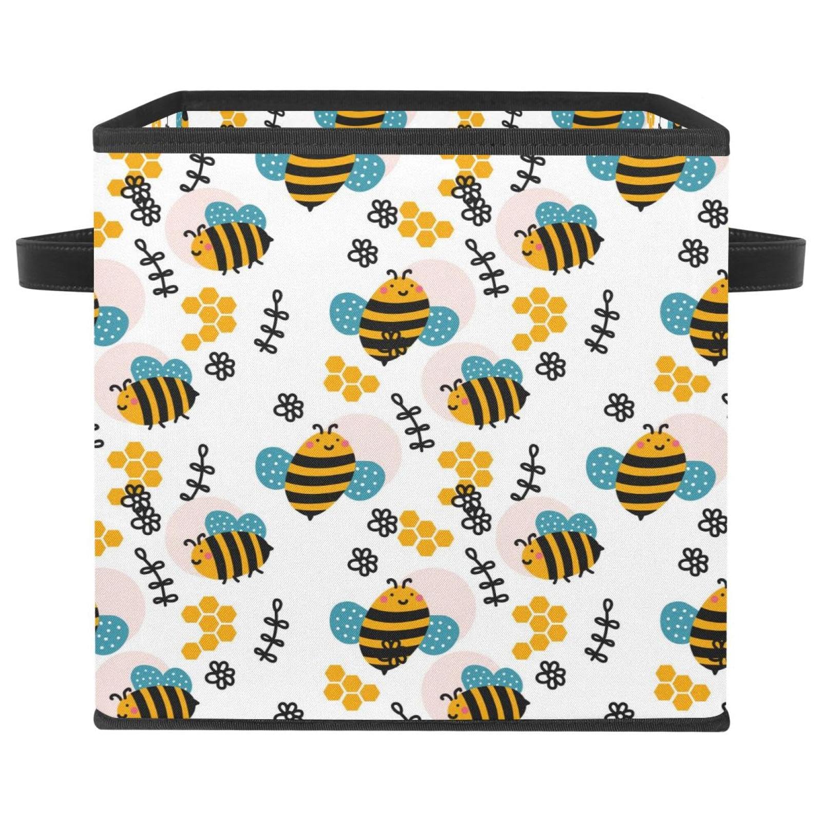 Boîte de rangement pliable abeille jaune pour créer un nid douillet dans sa chambre