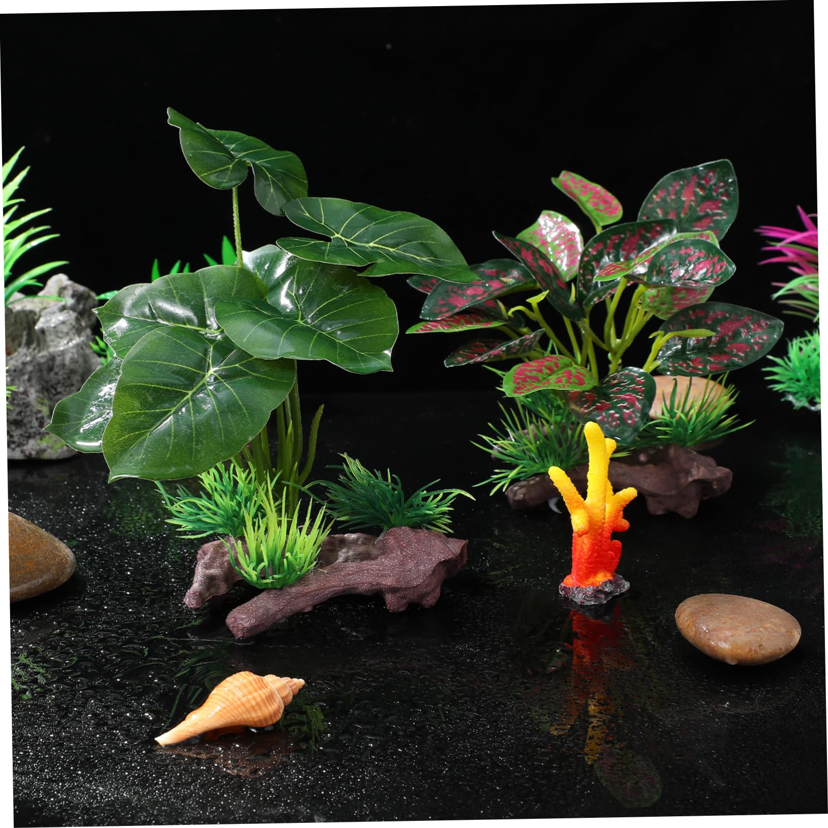 Kisangel 10 Uds Decoración De Tanque De Peces Plantas Artificiales De Acuario Plantas Falsas Plantas De Acuario Decoraciones Accesorios para Tanque De Peces Plantas Artificiales para