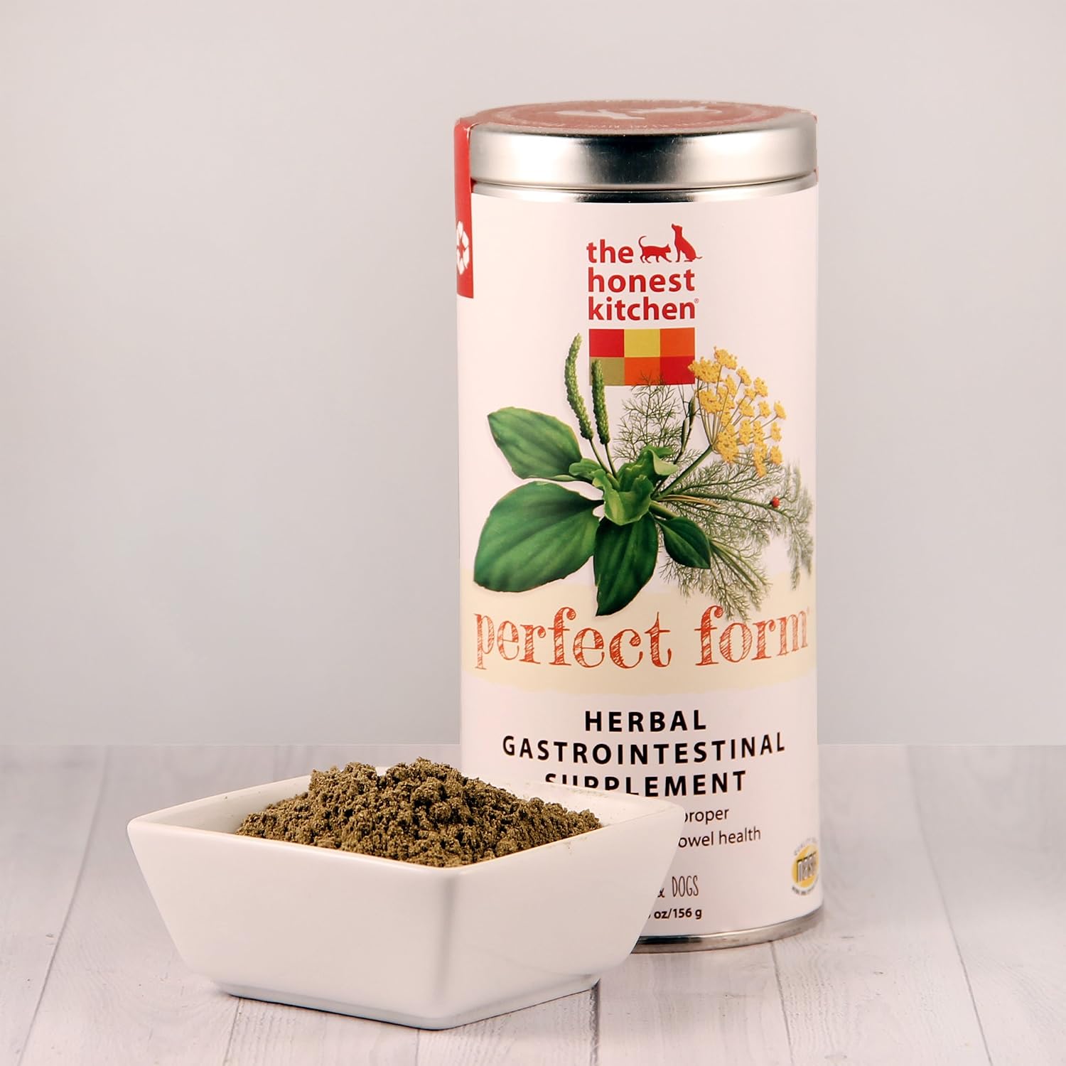 The Honest Kitchen Perfect Form Supplement - Natural Human Grade Digestive Supplement for Dogs & Cats 5.5 oz