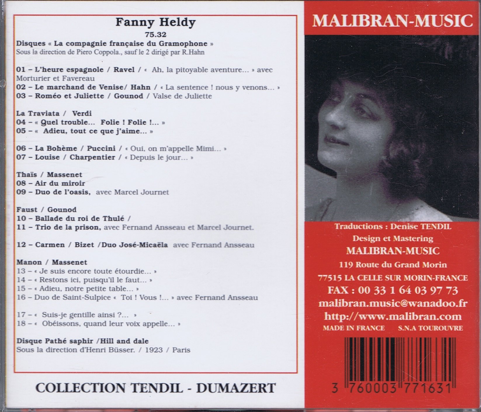 Fanny Heldy Sings Arias