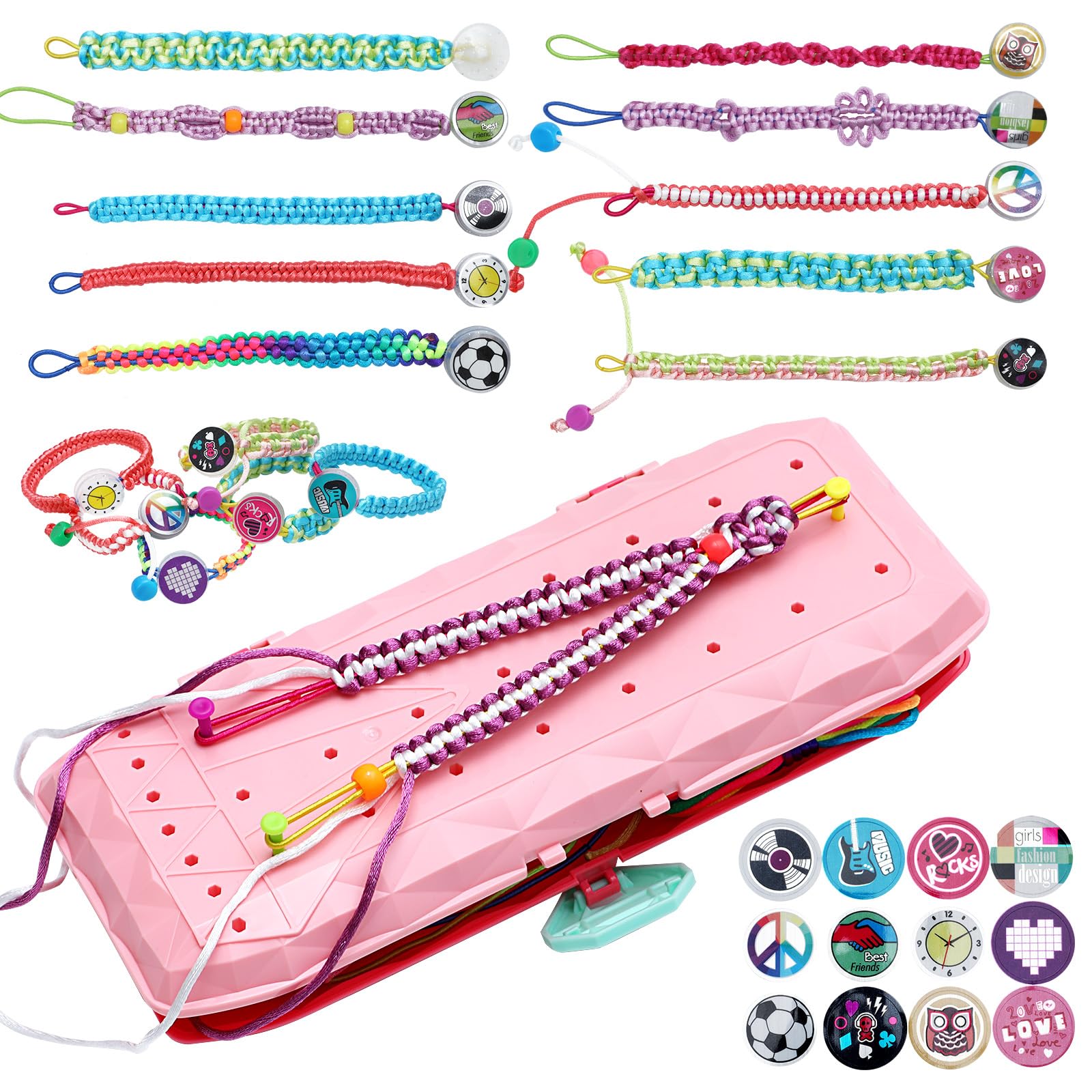 YOPYCCD Beginner-Friendly Friendship Bracelet Making Kit for Girls - Children’s Jewelry Craft Set Ages 6-12 - Christmas Bi...
