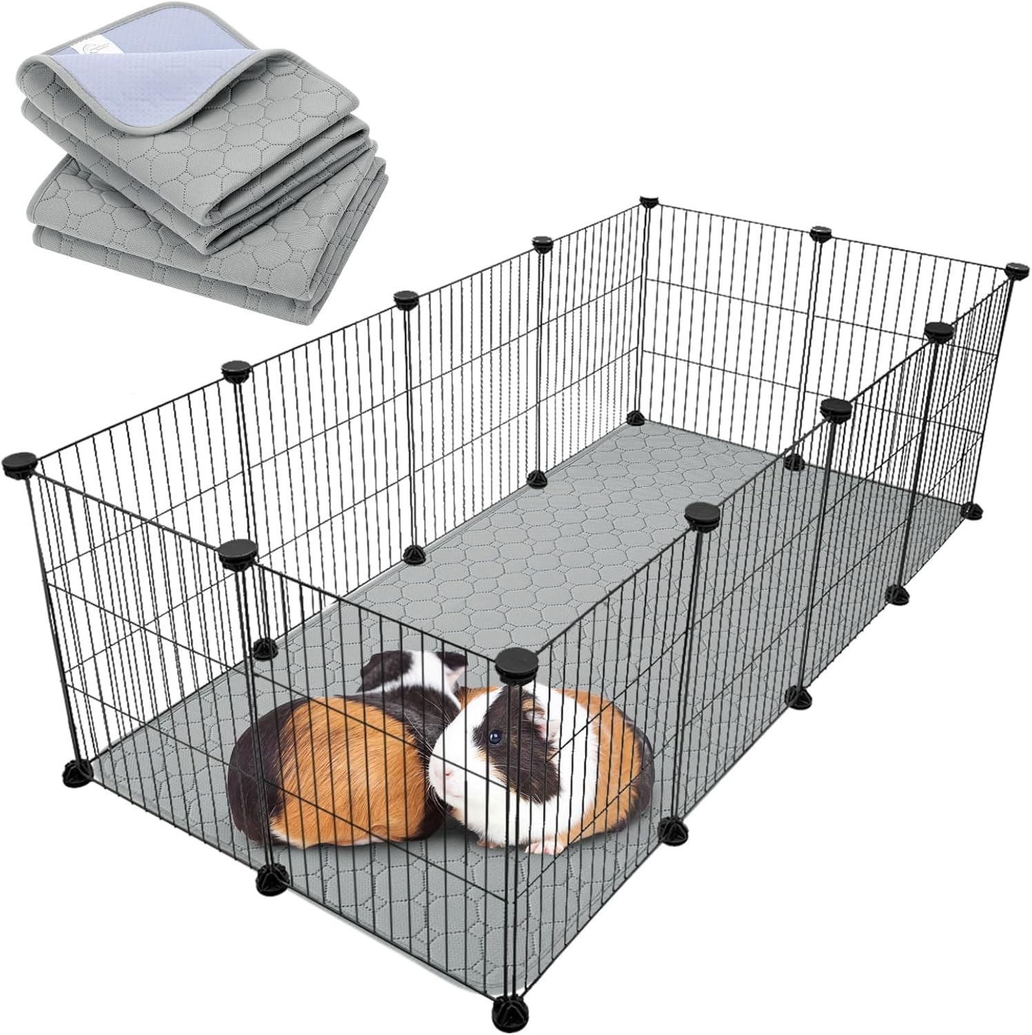 PAWCHIE Washable Pee Pads for Dogs 2 Pcs 14" x 27" Guinea Pig Cage