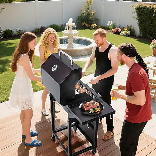 Miniatura 8 de Parrilla de gas propano de 3 quemadores, 30000 BTU Parrilla de barbacoa de gas al aire libre con dos estantes, rejillas de cocina de acero