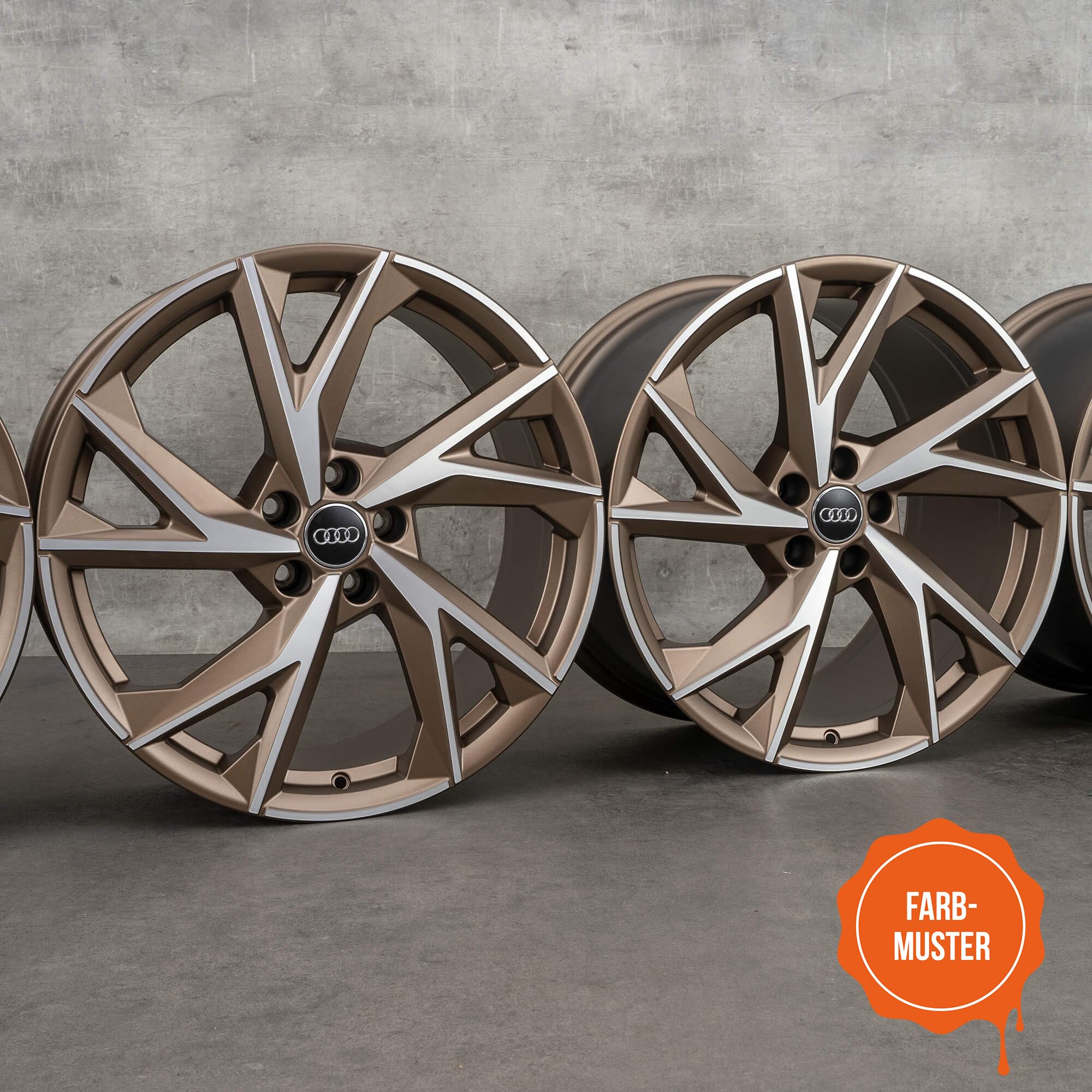 Felgenlack | passend für Farbton AUDI bronze L-50C | High Solid | 1K Original OEM Felgenlack | Lackdose 1000 ml | für Reparatur- als auch Komplettlackierung