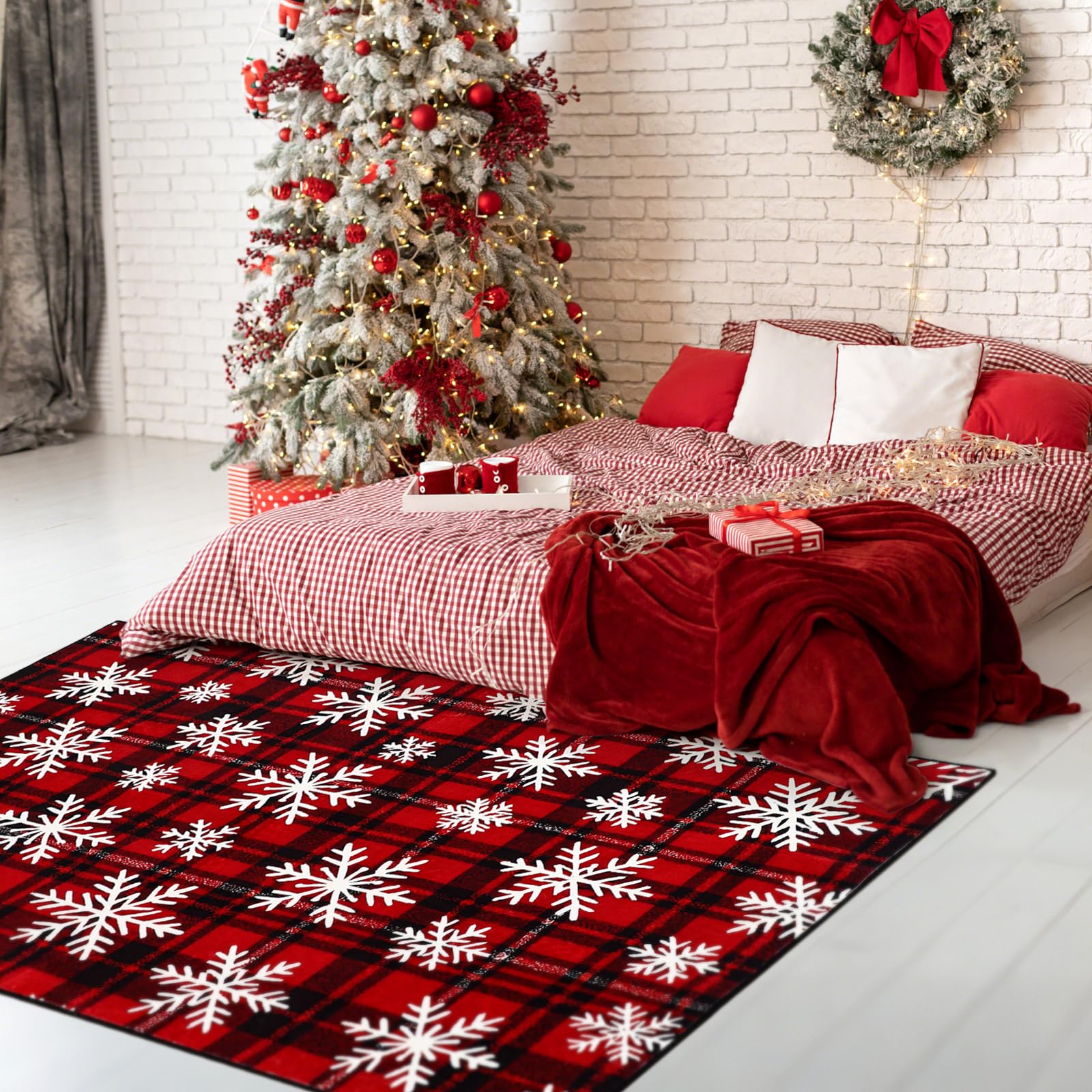 Amazon.com: Breling Christmas Area Rug 4x6 Washable Rug for Living