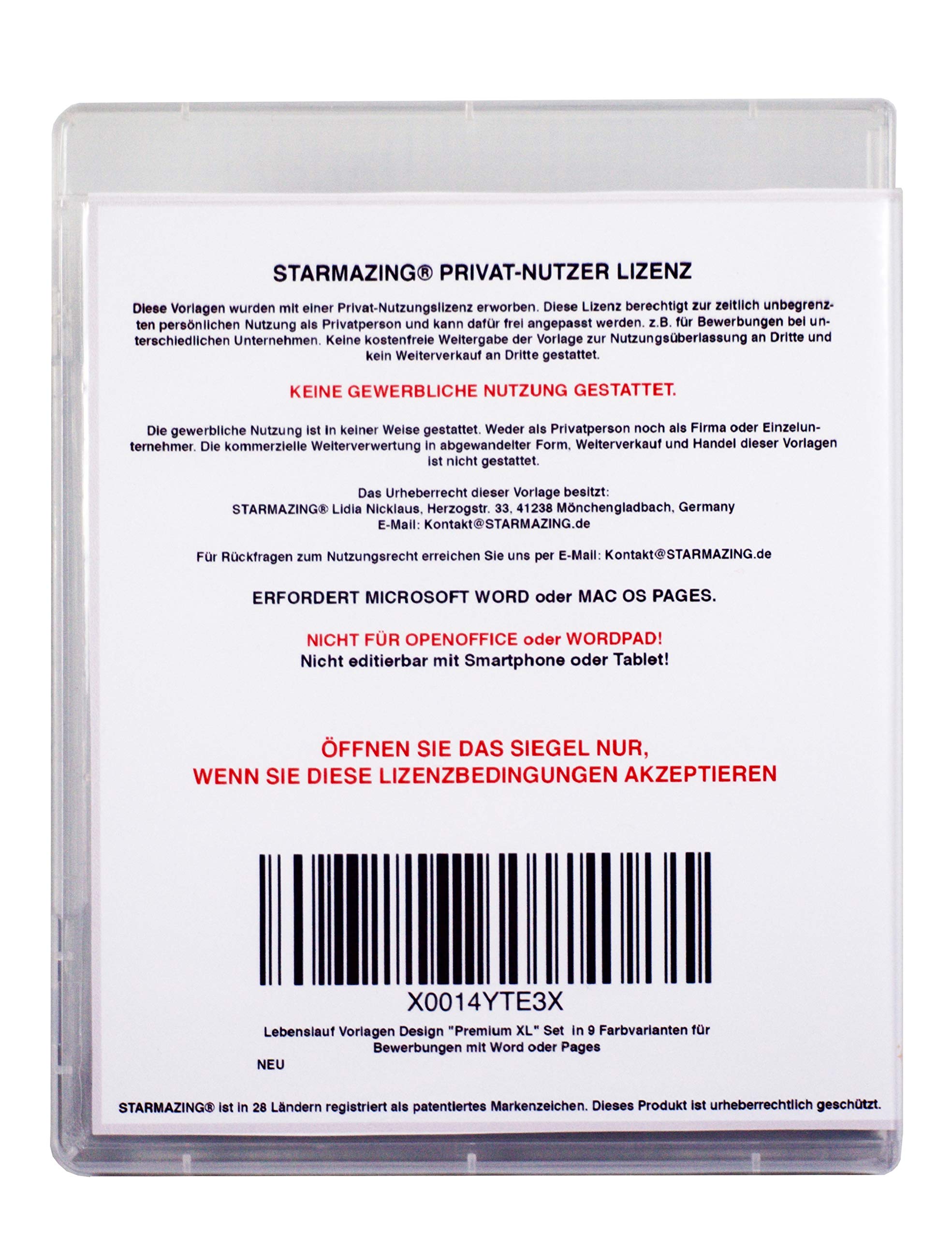 Lebenslauf Design 2026 ULTIMATE Vorlage "Premium XL“ Set in 9 Farbvarianten | Moderne Bewerbungsvorlagen für Word und Pages | Mit Videoanleitung + Support