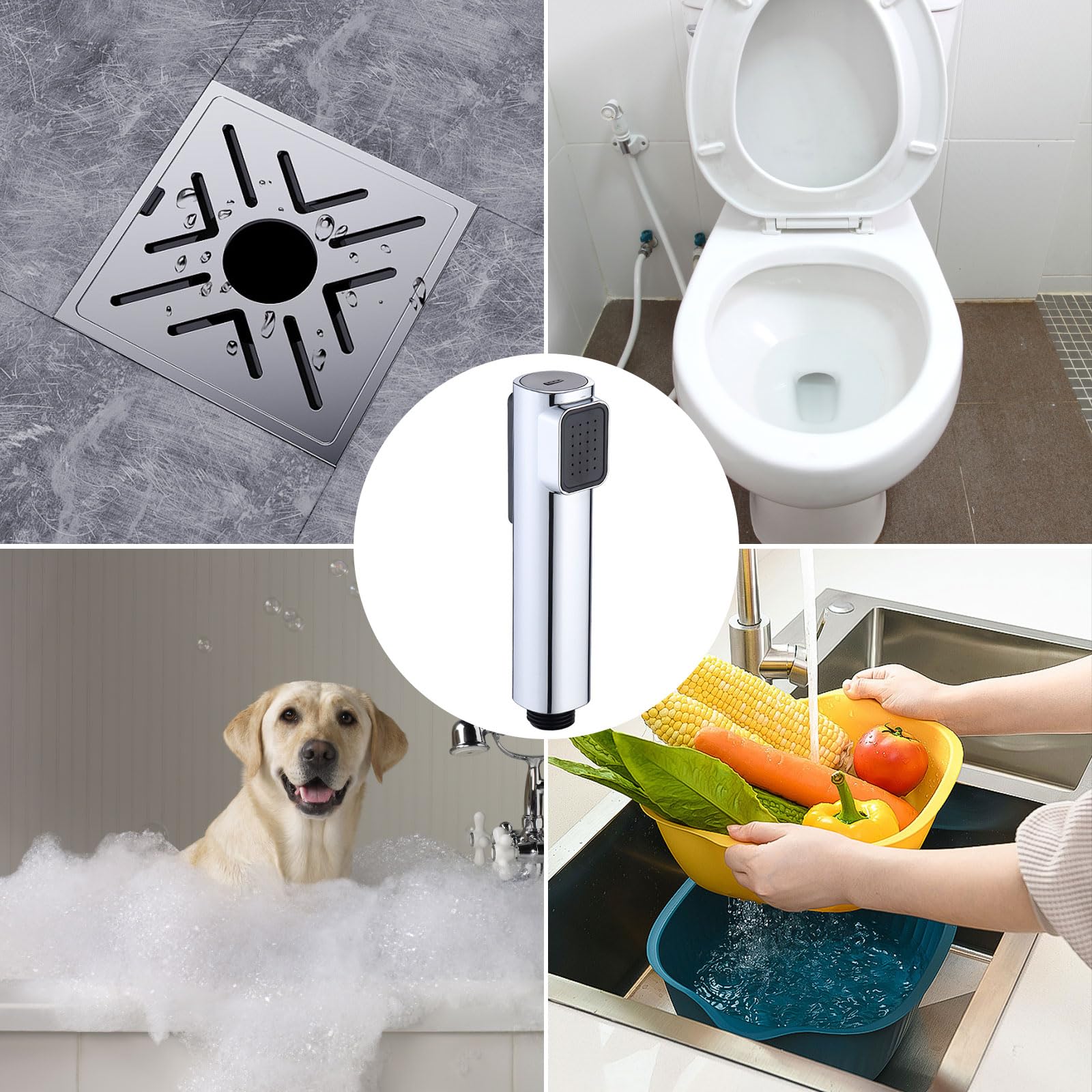 Lavabi portatili, Doccetta per bidet, spruzzatore ad alta potenza, ABS spruzzatore bidet manuale
