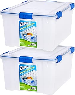 Ziploc WeatherShield 60 Quart Storage Box, 2 Pack, Clear - coolthings.us