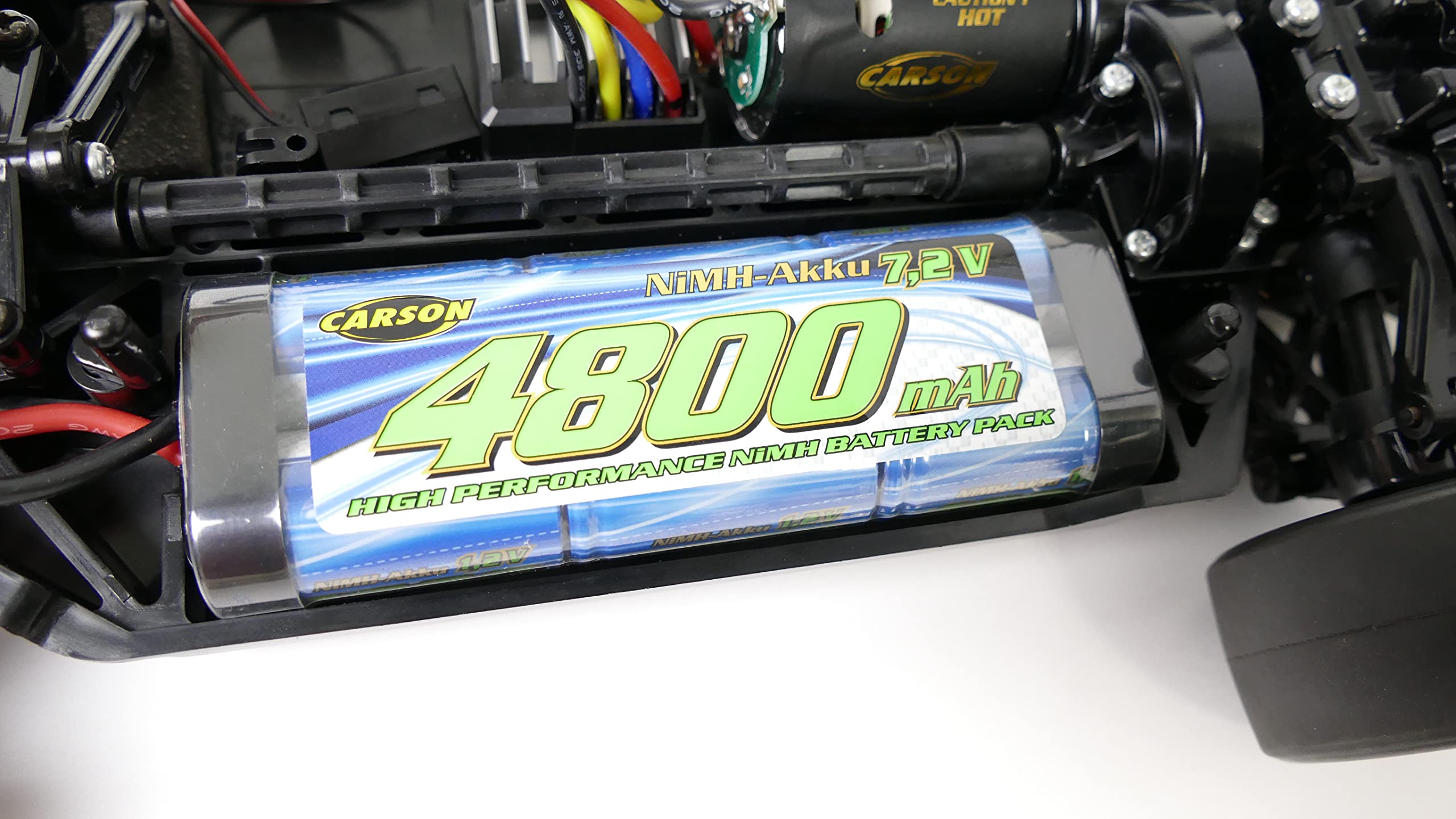Carson 500608228 7.2V/4800mAh NiMH Akumulator wyścigowy TAM - wielokrotnego ładowania, z wtyczką Tamiya, akumulator do samochodu RC