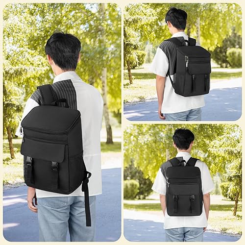 Miniatura 5 de Mochila térmica suave aislada a prueba de fugas, 30 latas, mochila térmica portátil para picnic, camping, playa, senderismo, barbacoa, almuerzo para