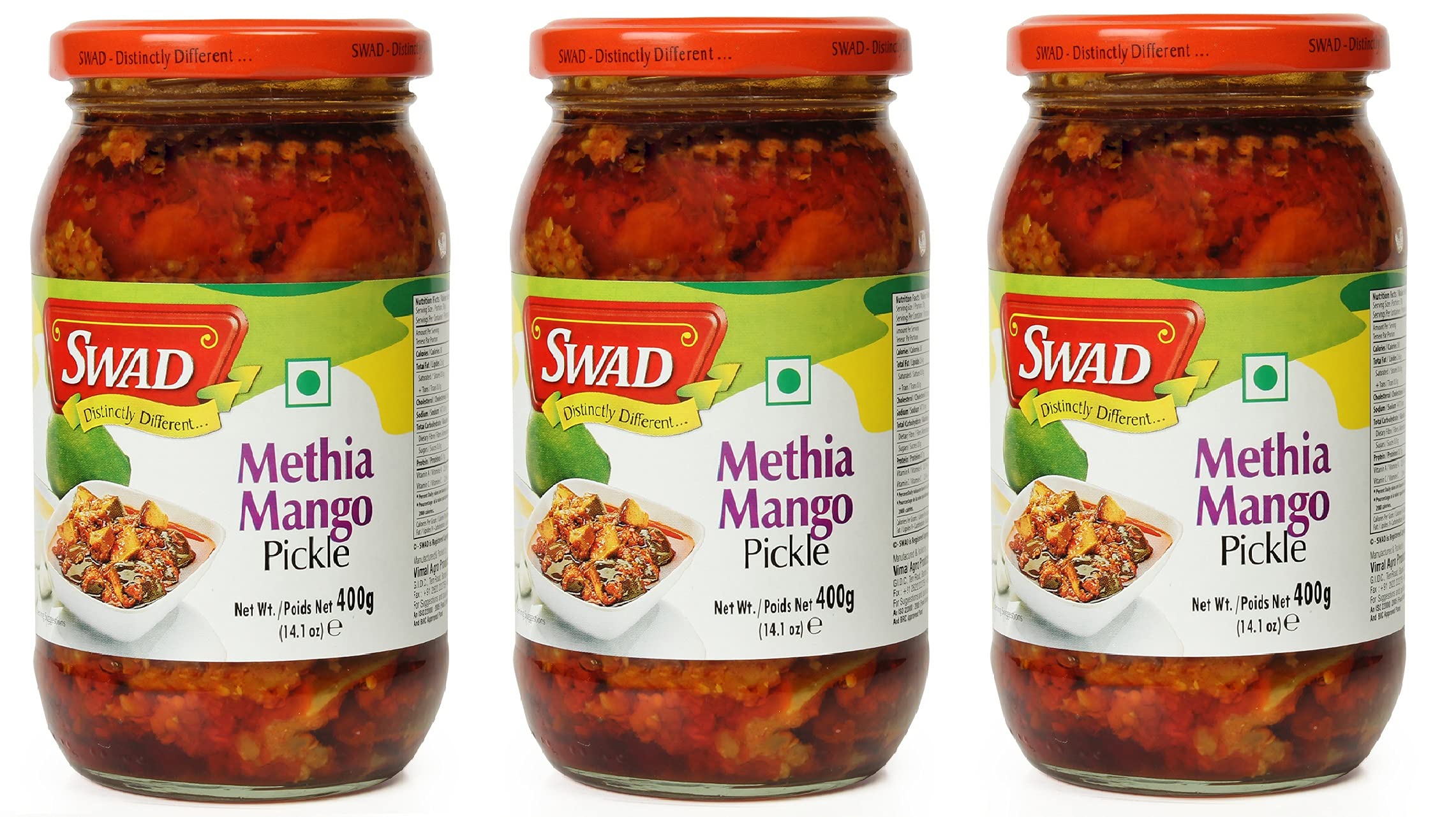 SWAD Methia Mango Pickle/Methia aam ka achaar 400g- Pack of 3 (B09BDFZTRP) Amazon Price History, Amazon Price Tracker