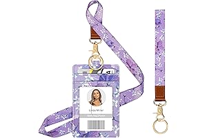 Azrra Badge Holder with Lanyard and Dual Slot Badge Holder