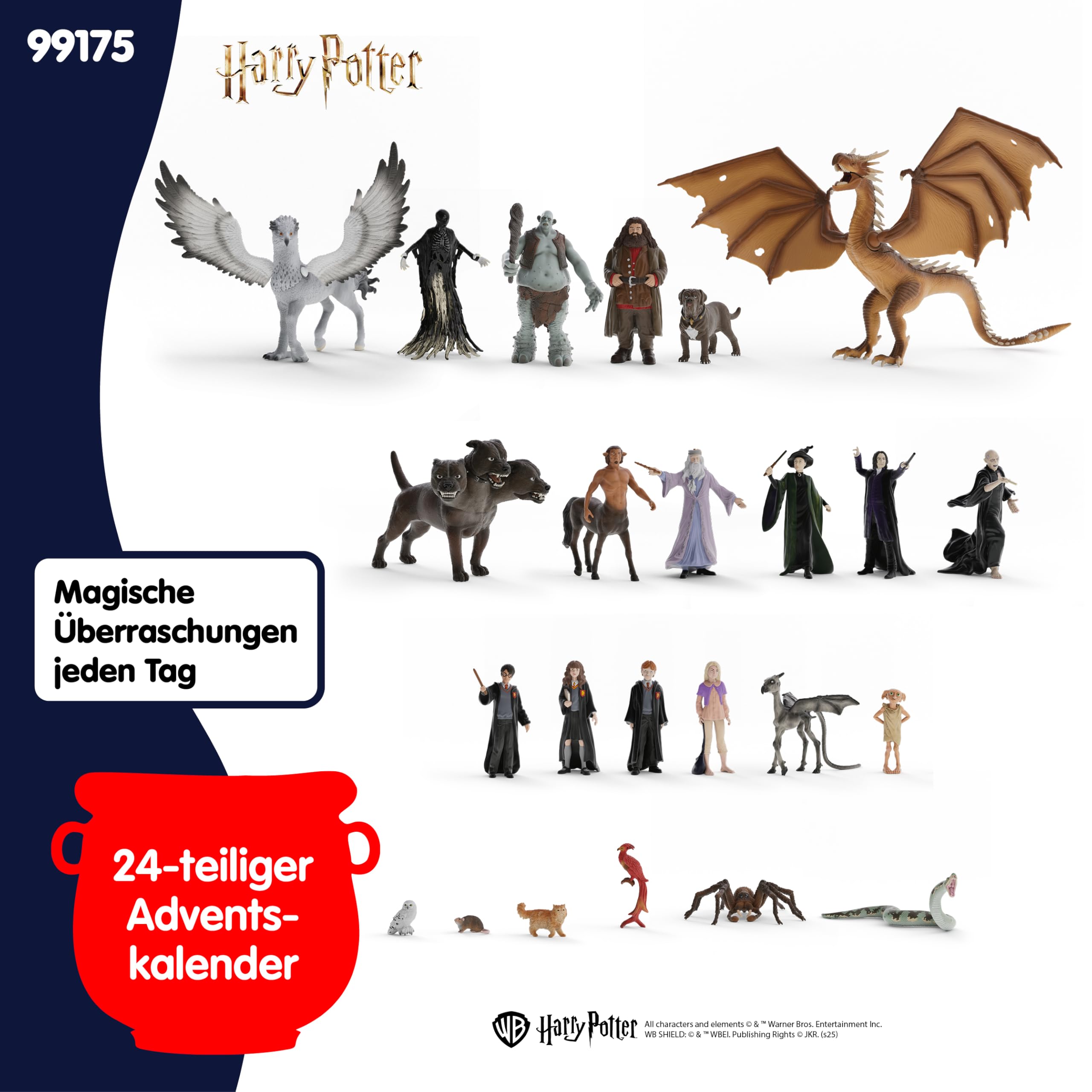 schleich HARRY POTTER Adventskalender 2025 – 99175 | detailgetreue Sammelfiguren & Spielfiguren | Geschenkidee für Kinder ab 6 Jahren & Sammler | Weihnachtskalender mit 24 Figuren & Zubehör