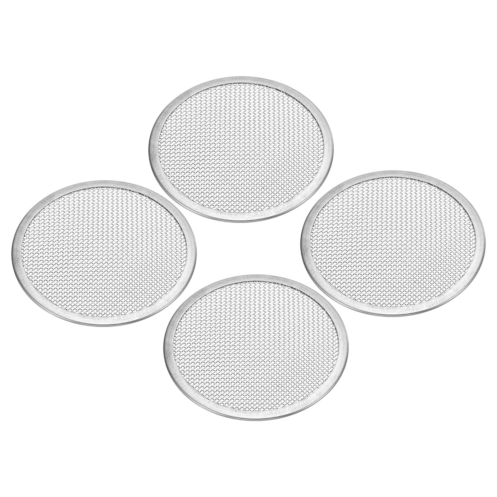 PATIKIL Sprouting Lids, 4Pcs 70mm Stainless Steel Screen Strainer Lids for Wide Mouth Canning Jars Silver Tone