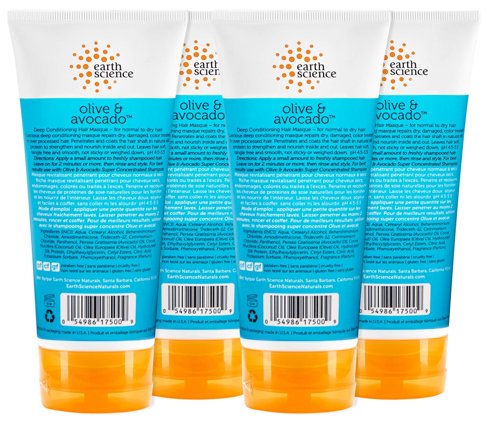 EARTH SCIENCE - Olive & Avocado Deep Conditioning Hair Masque: For Normal to Dry Hair (4 pk, 6 oz.) thumbnail 2