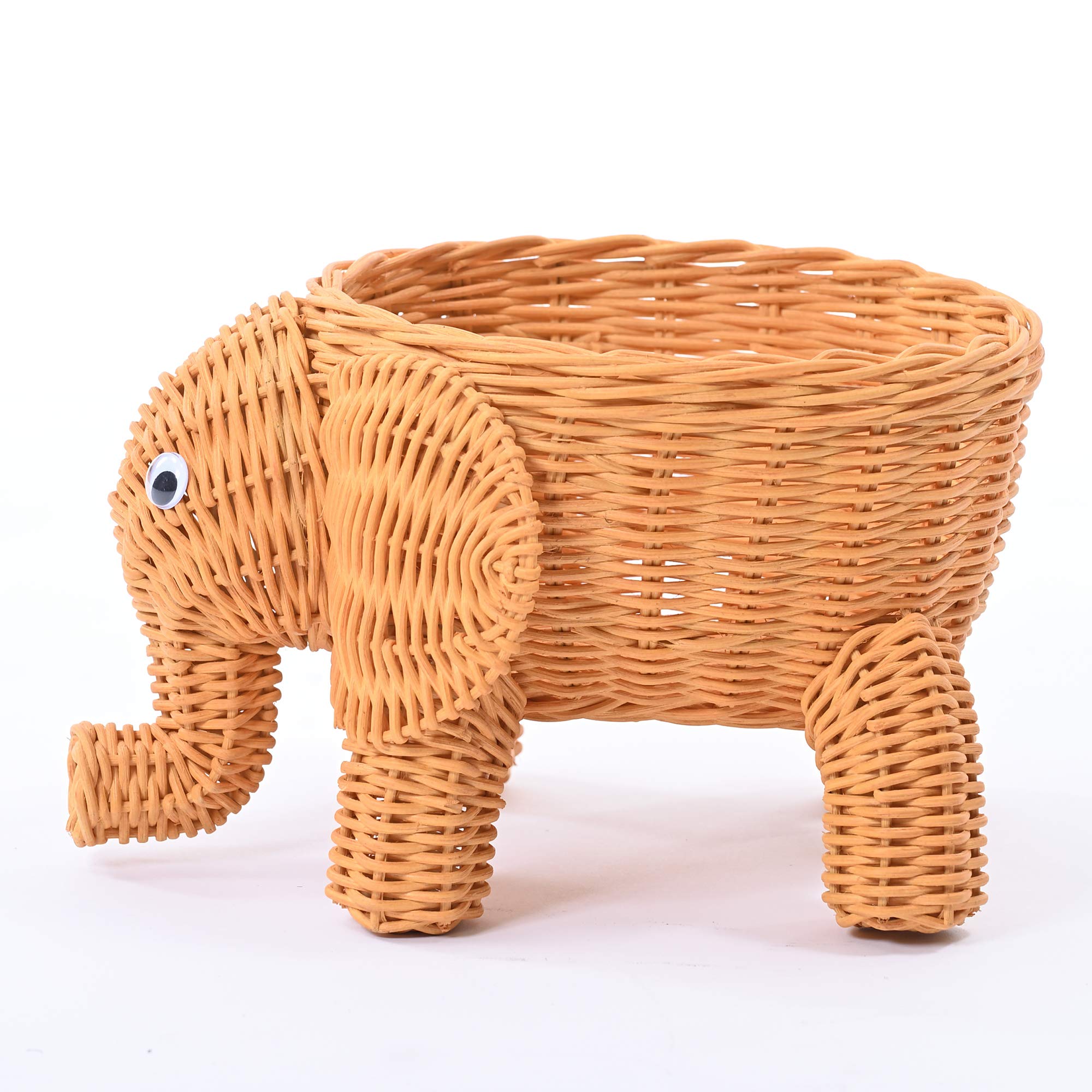 ラタン　象型　フラワースタンド　ゾウ Amazon.co.jp: サンフラワーラタン ラタン アニマルバスケット 象 M