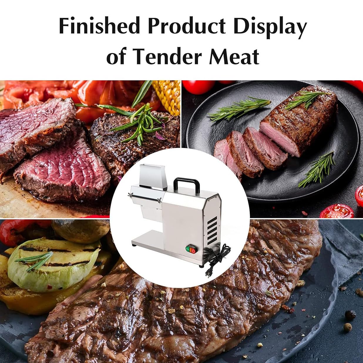 Elektrischer Fleischklopfer, 450 W, kommerzielles Würfel- und Abflachwerkzeug für Rind, Schwein, Huhn – robuste Fleischzubereitungsausrüstung für Zuhause und Restaurant