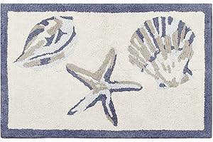 Madison Park Bayside Seashell Bathroom Rugs - Ultimate Beachy Style and Comfort
