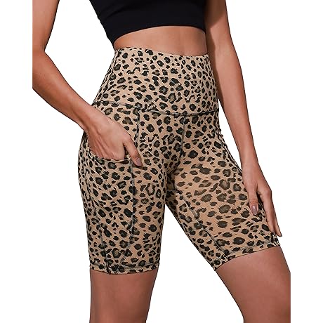 Women's Leopard Tummy Control Yoga Shorts 2.0