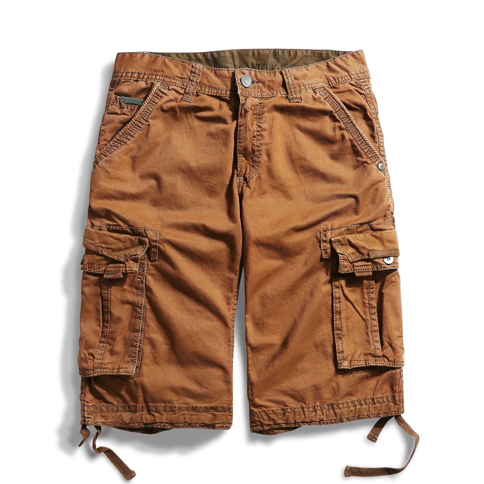 Short Cargo de Combat Homme Coton Casual Multi-Poches Ample pour l'Été - 4