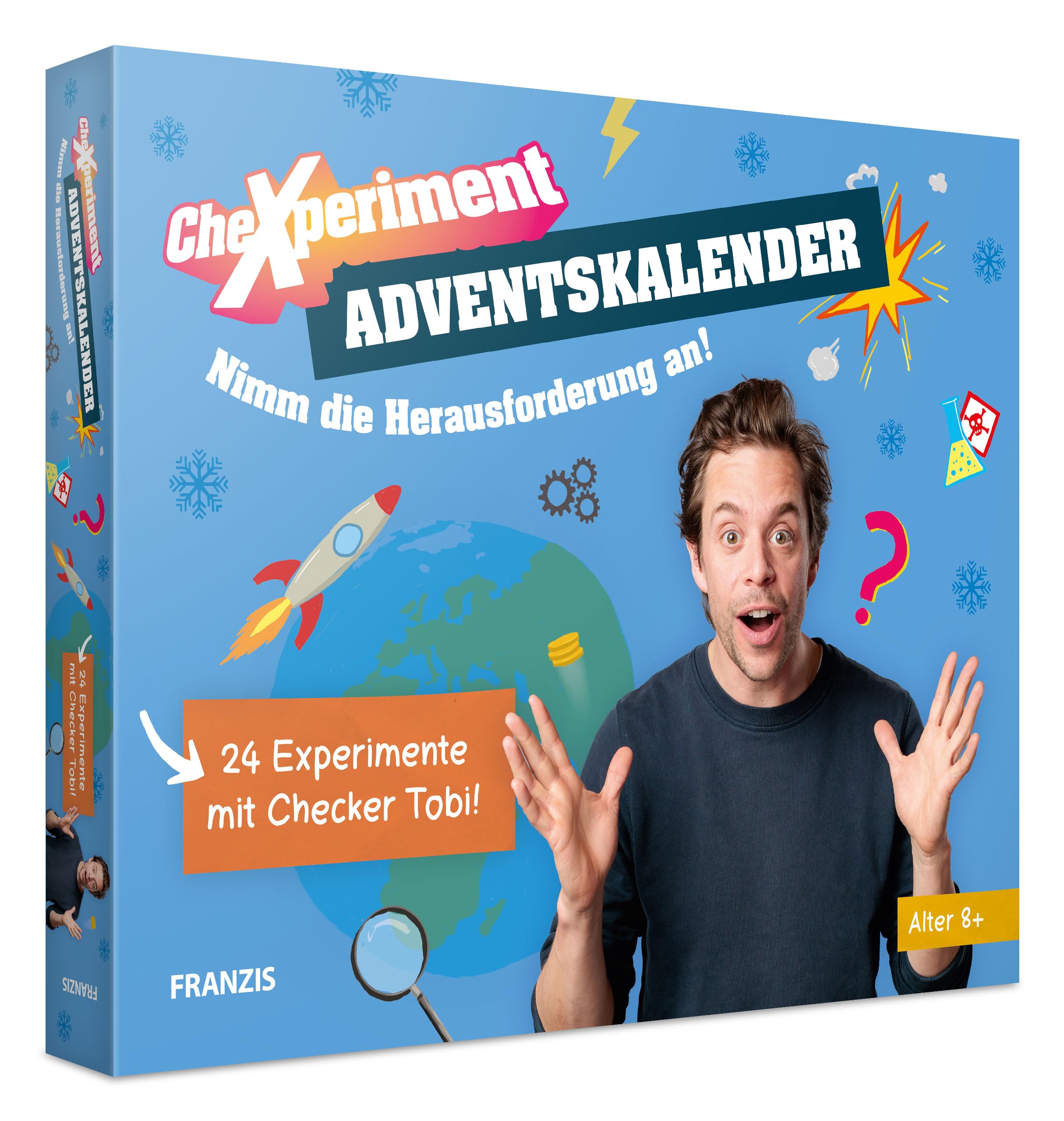 FRANZIS CheXperiment Adventskalender Nimm die Herausforderung an! 24 Experimente für den Advent mit Checker Tobi!