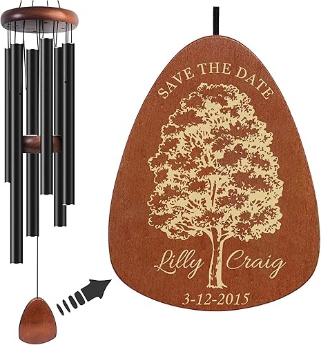 Miniatura 11 de Carillón de viento de aluminio grande personalizado para militares para crear un ambiente zen, adecuado para exteriores, jardín, decoración